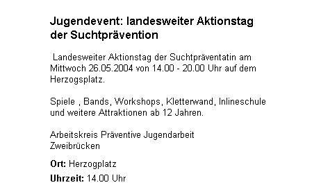 Eventday am 26.5.2004